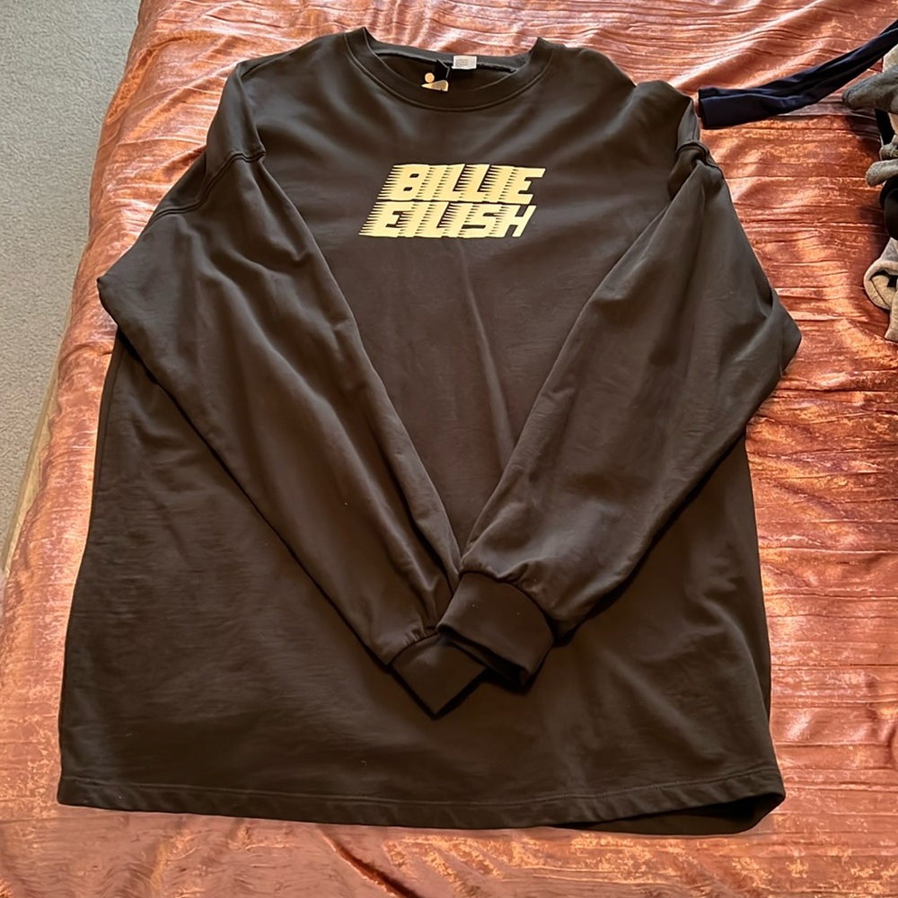 Billie Eilish grey long sleeve shirt. Size small.